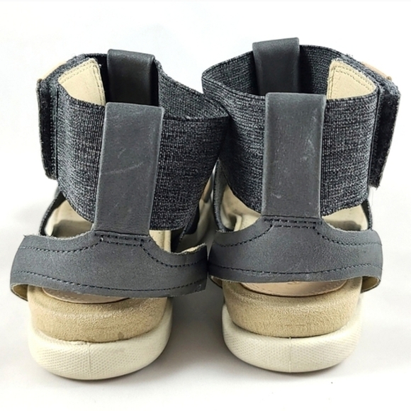 ECCO Damara Gladiator Dark Shadow Grey Strappy Leather Sandals Size 37 - Picture 7 of 15